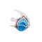 Two Tone Turquoise Angelfish Glass Art Figurine Home Decor Beach Coastal Ocean Sea Life 6.7 x 1.97 x 6.7